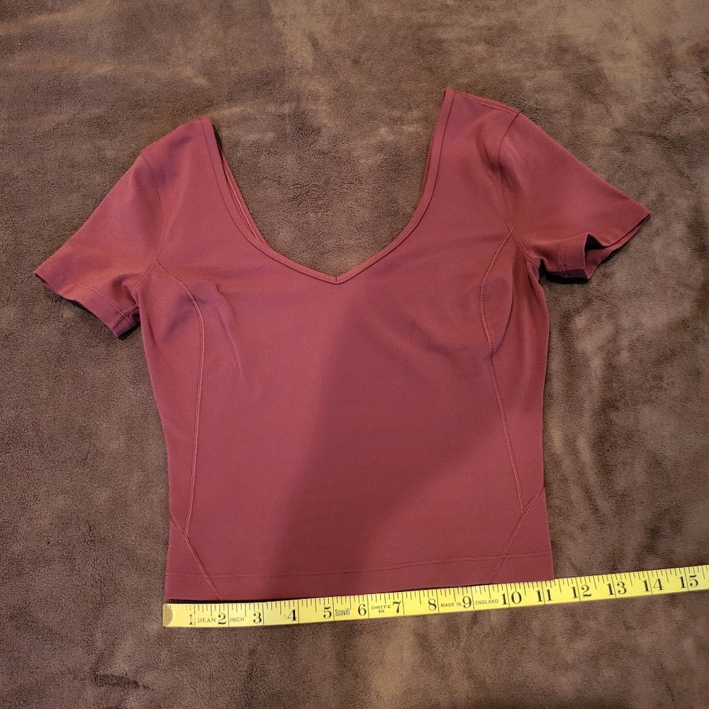 Lululemon Align Tee Smokey Red Maroon Size 4